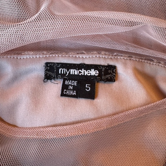 My Michelle Pink Prom Dress sz 5 - Picture 6 of 7